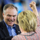 Senator Tim Kaine, a Democrat from Virginia, and Hillary Clinton, presumptive 2016 Democratic presidential nominee, at a campaign event in Virginia on July 14, 2016.
Pete Marovich/Bloomberg via Getty Images
